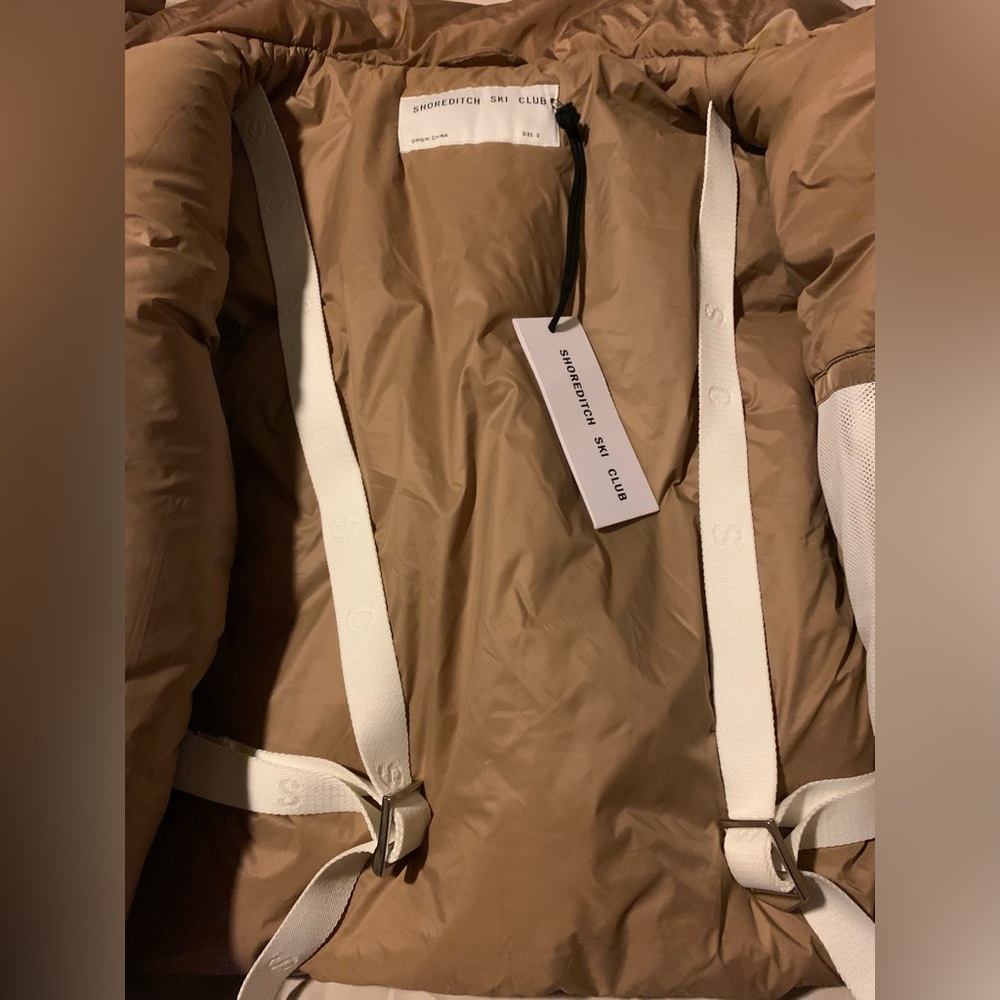 Shoreditch Ski Club Laurel Quilted Puffer Jacket Caramel/Brown Size Small NWT - Picture 8 of 14